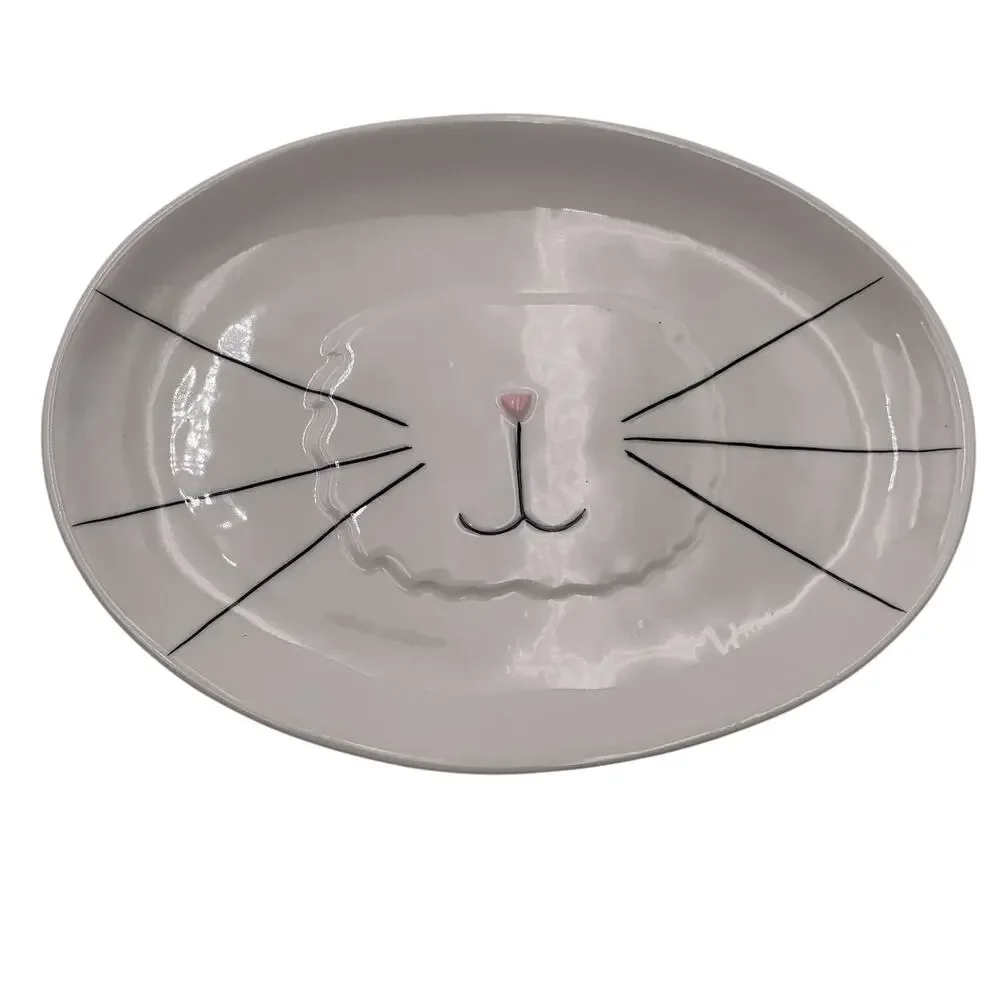 Easter Platter and Plates Rabbit Bunny Whiskers Whimsey‎ Home Whimsical Cupboard